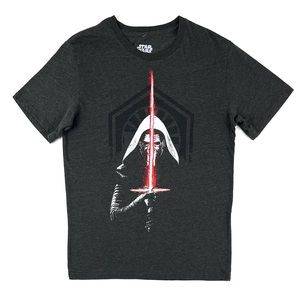 Star Wars Kylo Ren Character Grey Graphic Tee